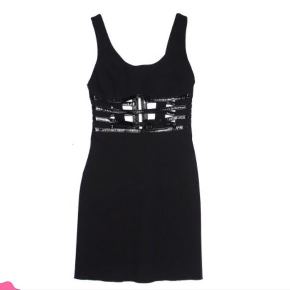 Michael Kors Italy Patent & Wool Cage DressSize 12 - Picture 3 of 3